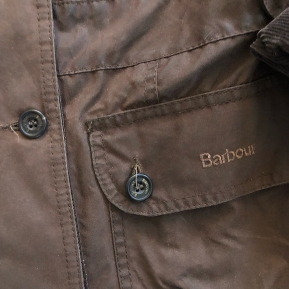 Barbour Chocolate Double-Breasted Coat - Picture 3 of 5
